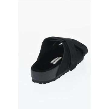 Birkenstock TEKLA Double Strap Suede UJI Sandals with Shearling Sole