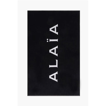 Alaïa Terry Cotton Beach Towel with Contrasting Logo