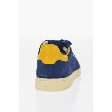 Autry Suede Solid Color Low Top Sneakers with Logo