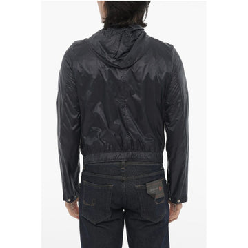 Corneliani ID Nylon Hooded Windbreaker with Front Zip