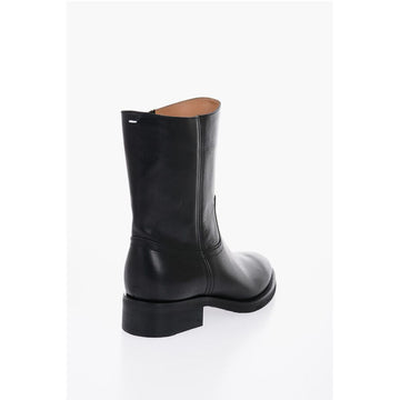 Maison Margiela Vintage Effect Leather Boots