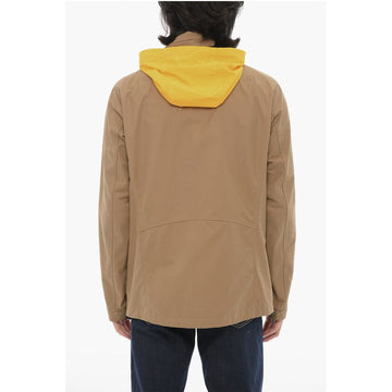 Corneliani CC COLLECTION Contrasting-hooded Windbreaker Jacket