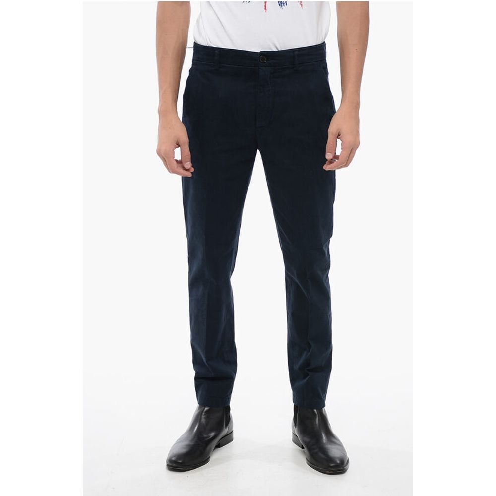 Department 5 Cotton Stretch Chinos Pants with Flap Pockets
