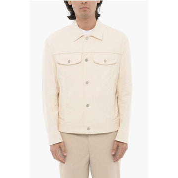 Neil Barrett Slim Fit Cotton Twill Jacket with Logoed Buttons