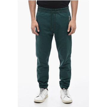 Saint Laurent Brushed Cotton Sweatpants with Cuffs