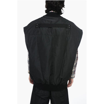 Rick Owens Quilted JUMBO FLIGHT Oversized Vest with Half Belt