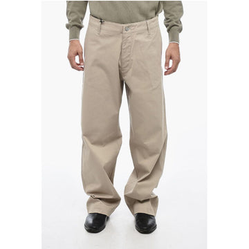 Armani EMPORIO Stretchy Cotton Wide-Leg Pants