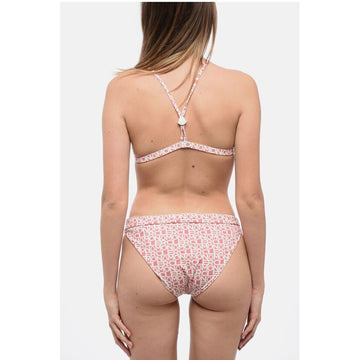 Moncler All-Over Logo Printed Triangle Bikini with Adjustable Should