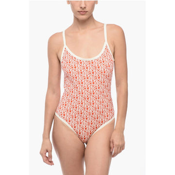 Moncler All-Over Logoed One-Piece Swimsuit