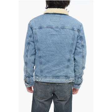 Diesel Denim D-BARCY Padded Jacket with Eco Fur Collar
