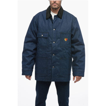 Sky High Farm Denim Utility Jacket with Velvet Collar