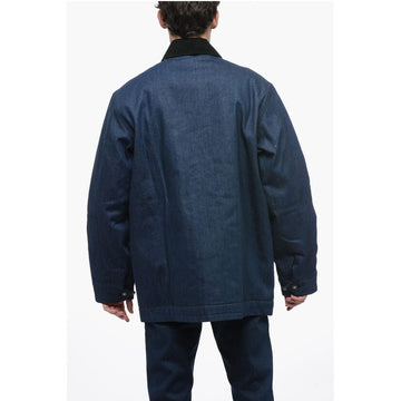Sky High Farm Denim Utility Jacket with Velvet Collar