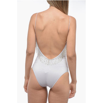 Oséree Glitter Effect One-Piece Swimsuit With Beads