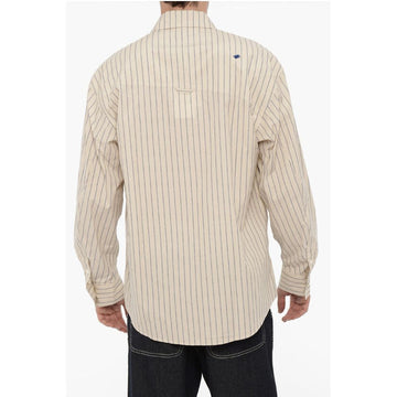 Ader Error Awning Striped Poplin Cotton Shirt
