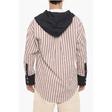 Bluemarble Bengal Striped Maxi Overshirt with Hood