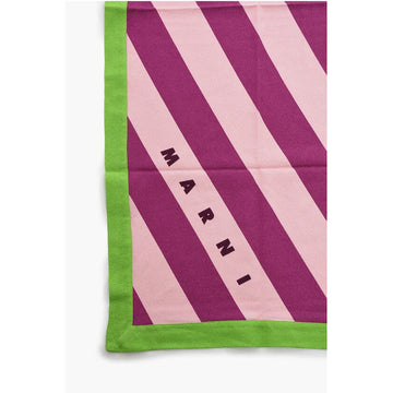 Marni Striped Towel with Embroidery Logo