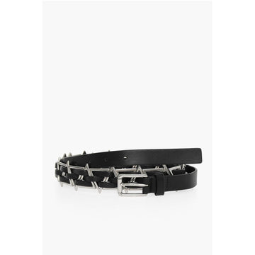 Bottega Veneta Metal Insert TRIANGLE Leather Belt