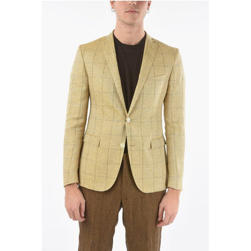 Corneliani CC COLLECTION Windowpane Check RIGHT Flap Pocket 2-button Bl