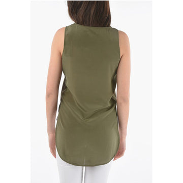 Woolrich Side Splits Oversized Top with Breast Pocket