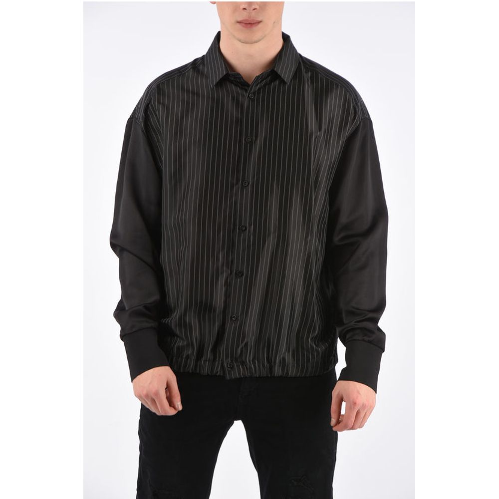 Neil Barrett Pinstriped Shirt with Elastic Cuff