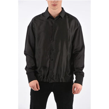Neil Barrett Pinstriped Shirt with Elastic Cuff