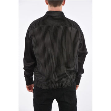 Neil Barrett Pinstriped Shirt with Elastic Cuff
