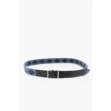 Dsquared² Leather Belt with Fabric Details 30mm