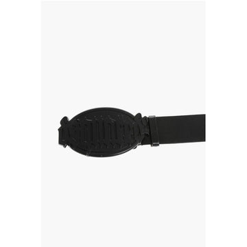 Dsquared² Leather Belt with Logoed Buckle 40mm