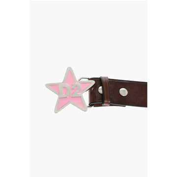 Dsquared² Leather D2 STAR Belt 40mm
