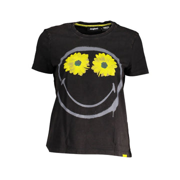 Desigual Black Cotton Tops & T-Shirt