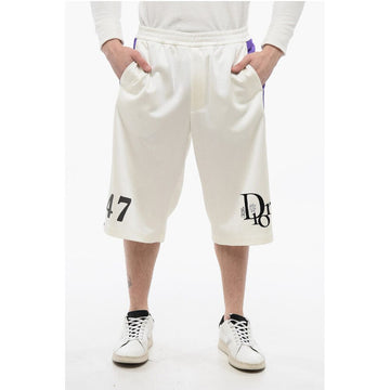 Dior DIOR X ERL Acetate 47 Shorts with Contrasting Bands