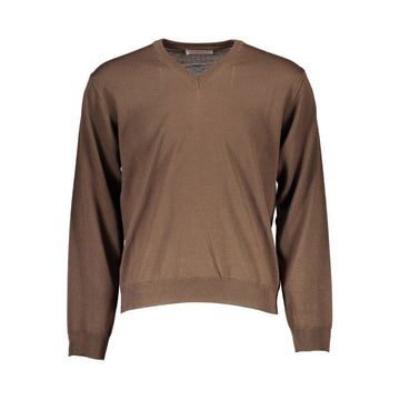 Romeo Gigli Brown Wool Men Sweater
