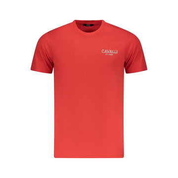 Cavalli Class Red Cotton Men T-Shirt