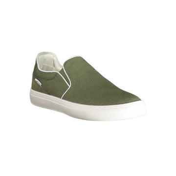 Gas Green Polyester Men Sneaker