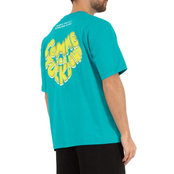 Comme Des Fuckdown Green Cotton Women T-Shirt