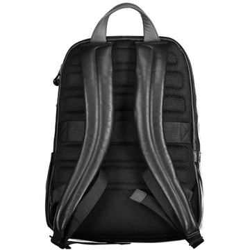 Piquadro Black Leather Backpack