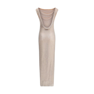 Self-Portrait Rhinestone maxi Dress