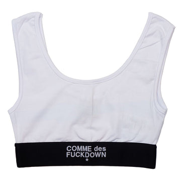 Comme Des Fuckdown White Cotton Tops & T-Shirt