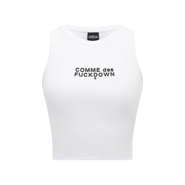 Comme Des Fuckdown White Cotton Tops & T-Shirt