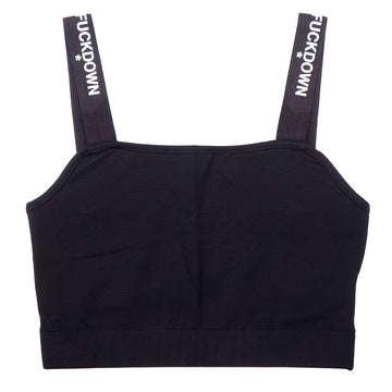 Comme Des Fuckdown Black Cotton Tops & T-Shirt