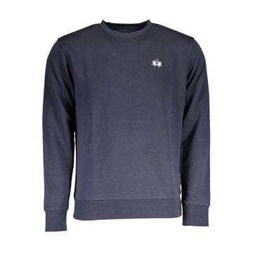 La Martina Blue Cotton Sweater