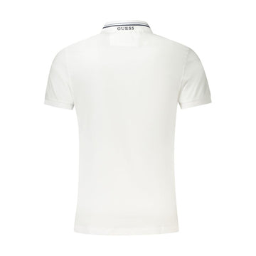 Guess Jeans White Cotton Polo Shirt