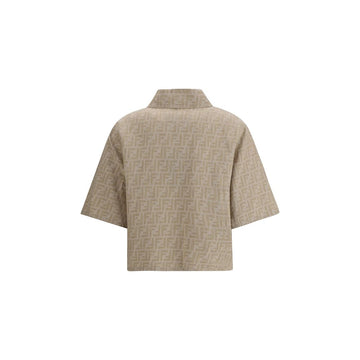 Fendi Chambray cropped Jacket