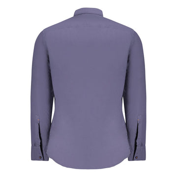 Hugo Boss Blue Cotton Men Shirt