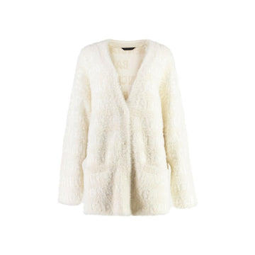 Balenciaga Wool Blend Jacquard Cardigan