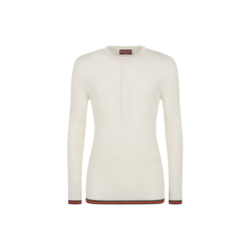 Gucci Ribbed-Knit Silk T-Shirt