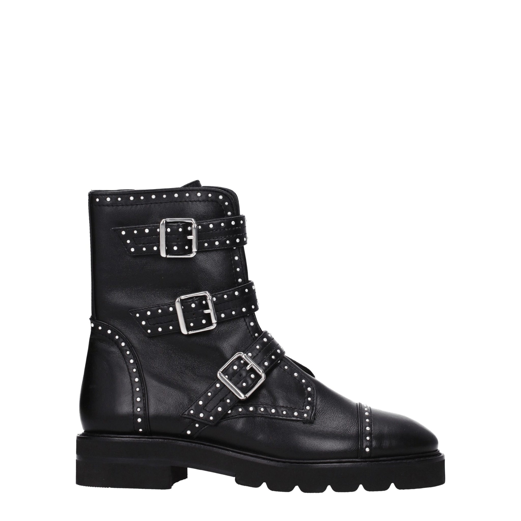 Stuart Weitzman Black Leather Ankle Boots