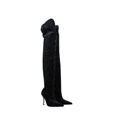 Paris Texas Black Velvet Over The Knee