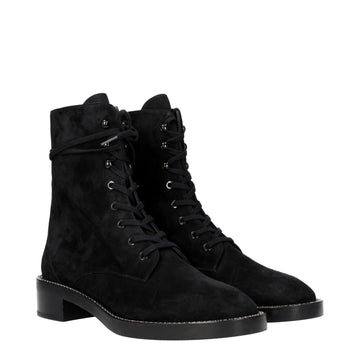 Stuart Weitzman Black Leather Ankle Boots