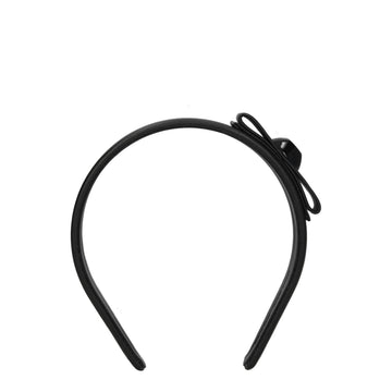 Salvatore Ferragamo Black Leather Hairbands